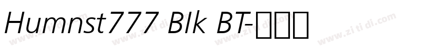 Humnst777 BIk BT字体转换